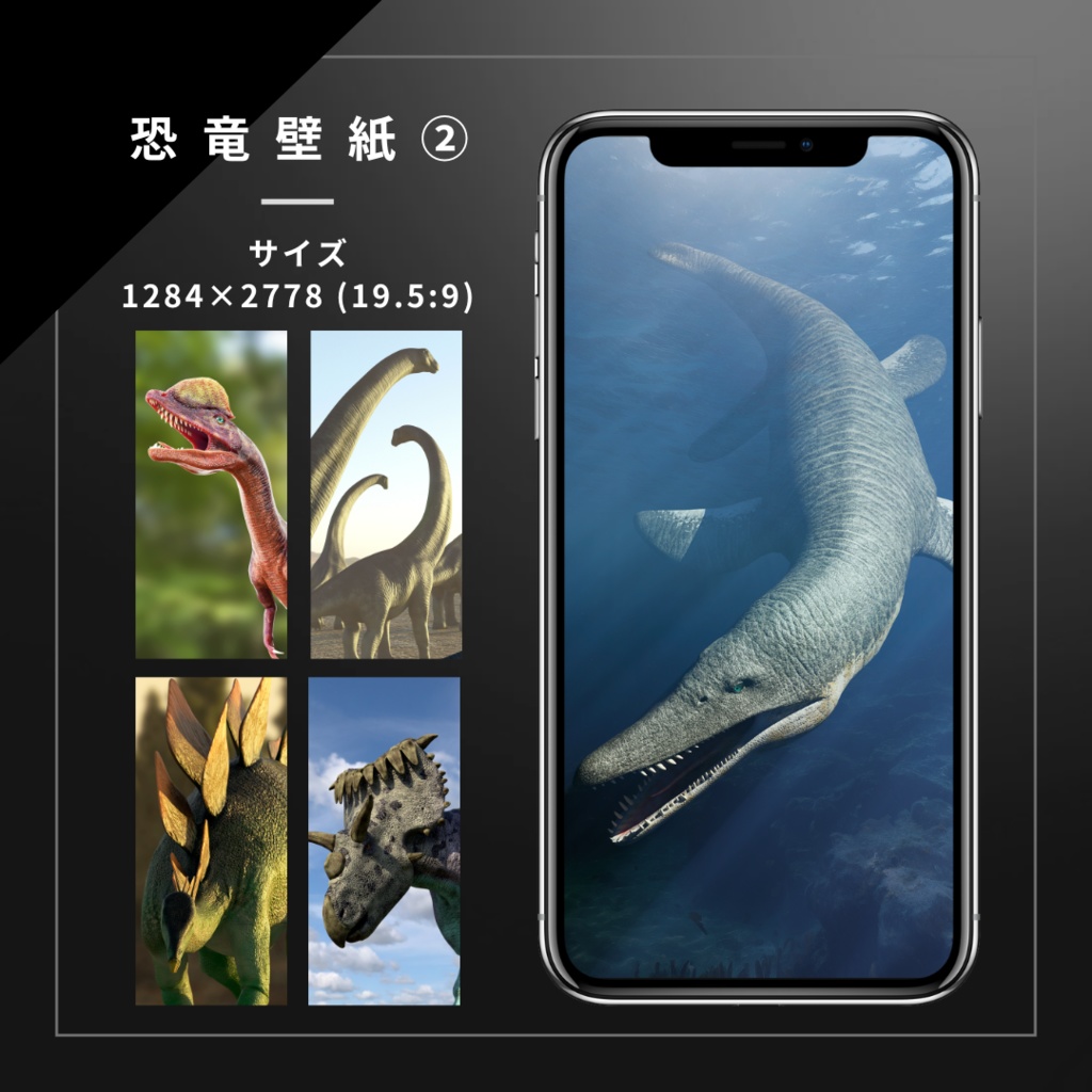 恐竜壁紙②／スマホ壁紙・ロック画面