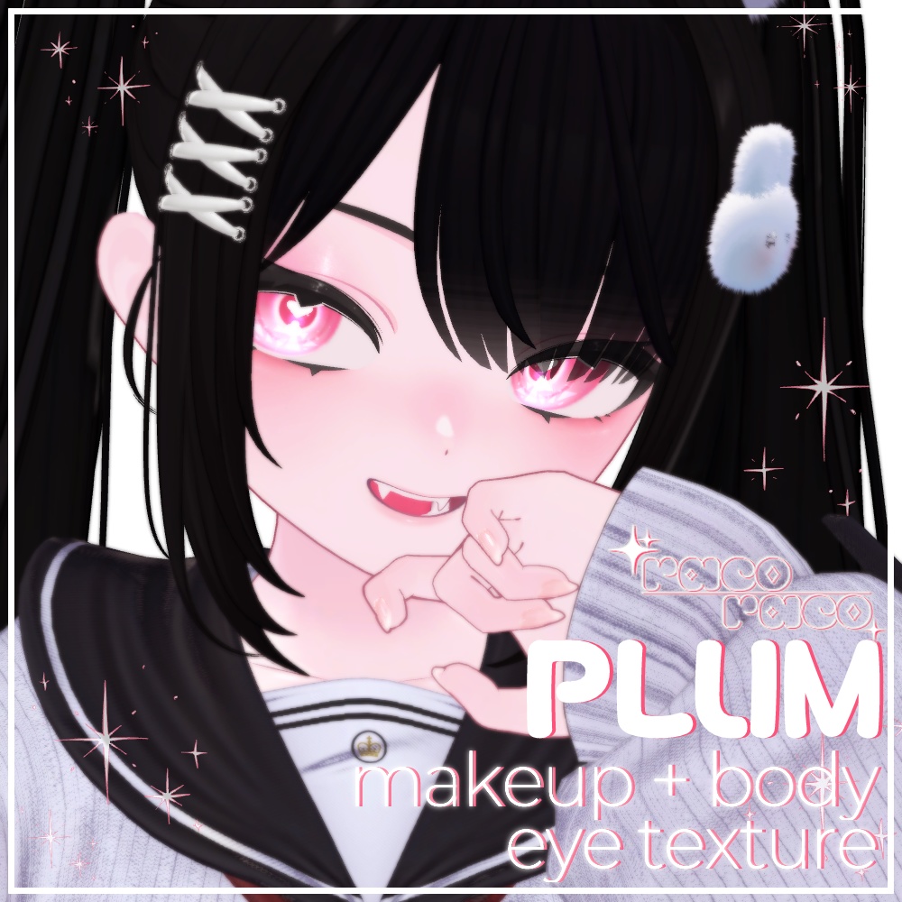 【プラム(Plum)専用】 Natural makeup & Body 【15color】 + Eye texture 【31color】