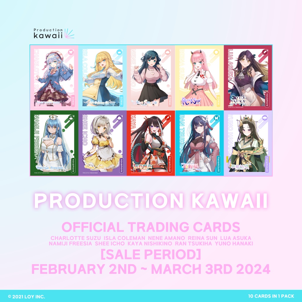 【Sale Ended】Production kawaii Official Trading Cards (1 Pack)