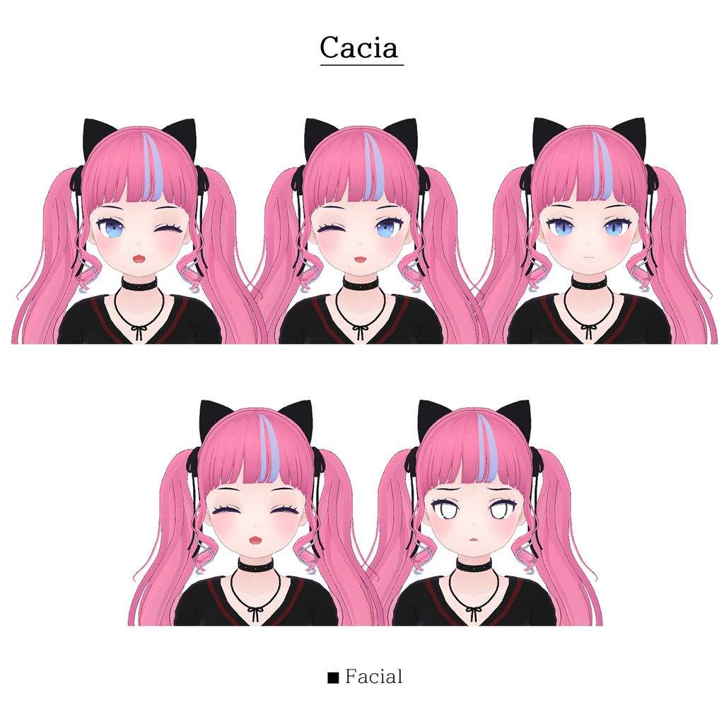 「Cacia」「カシア」オリジナル3Dモデル,VRC用