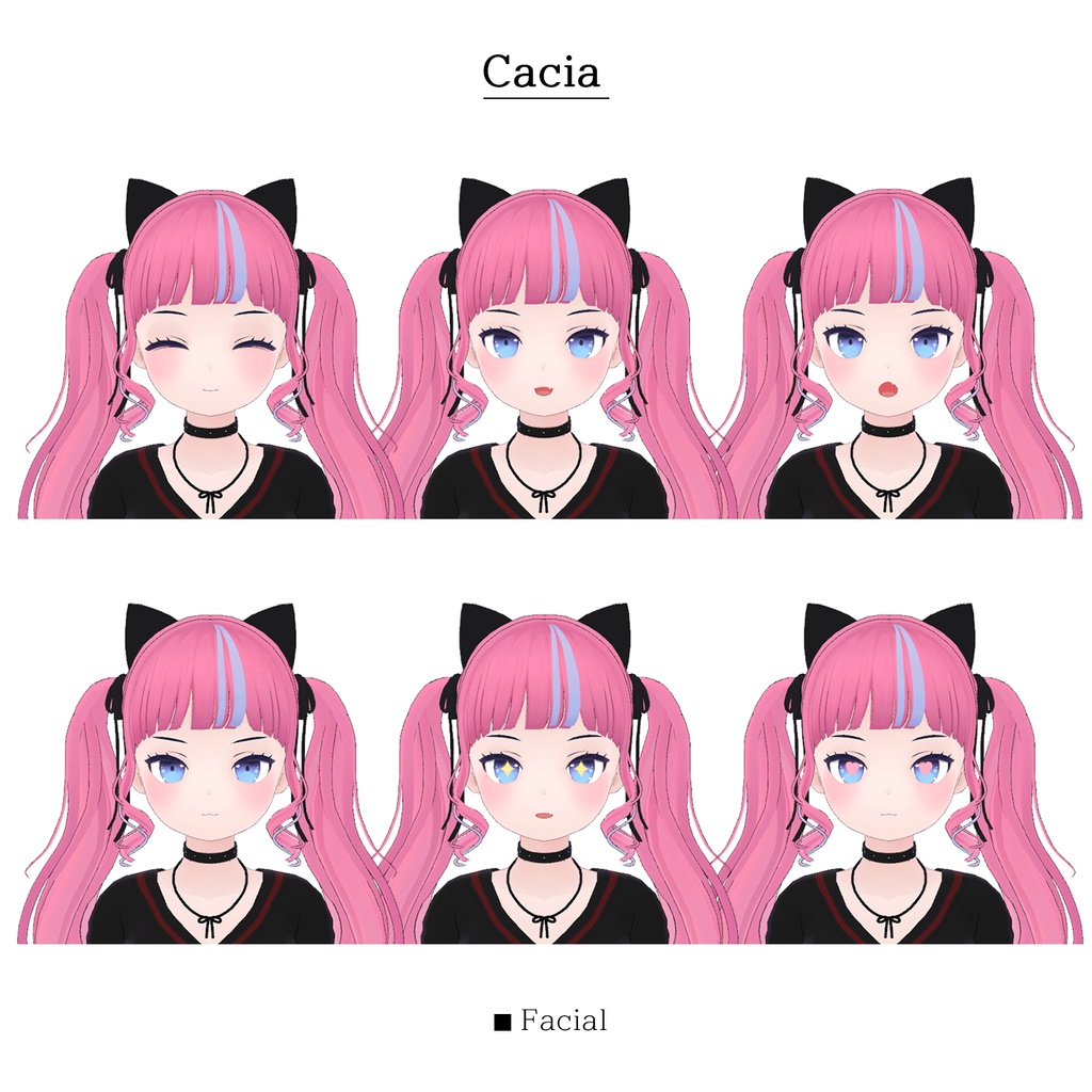 「Cacia」「カシア」オリジナル3Dモデル,VRC用