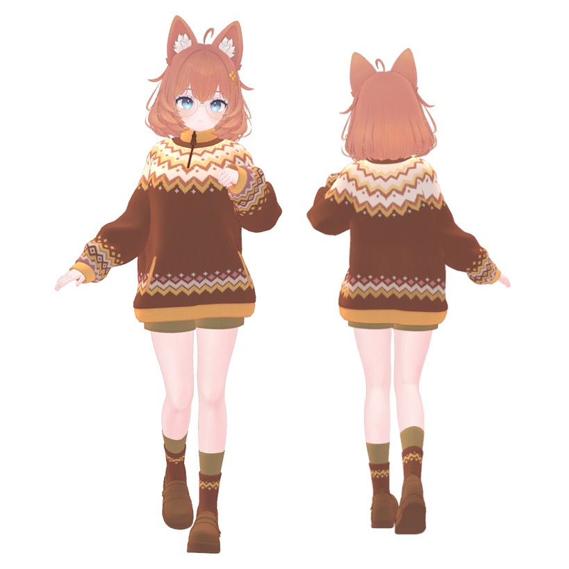 オリジナル3Dモデル「Meriby」「メリビー」VRC用