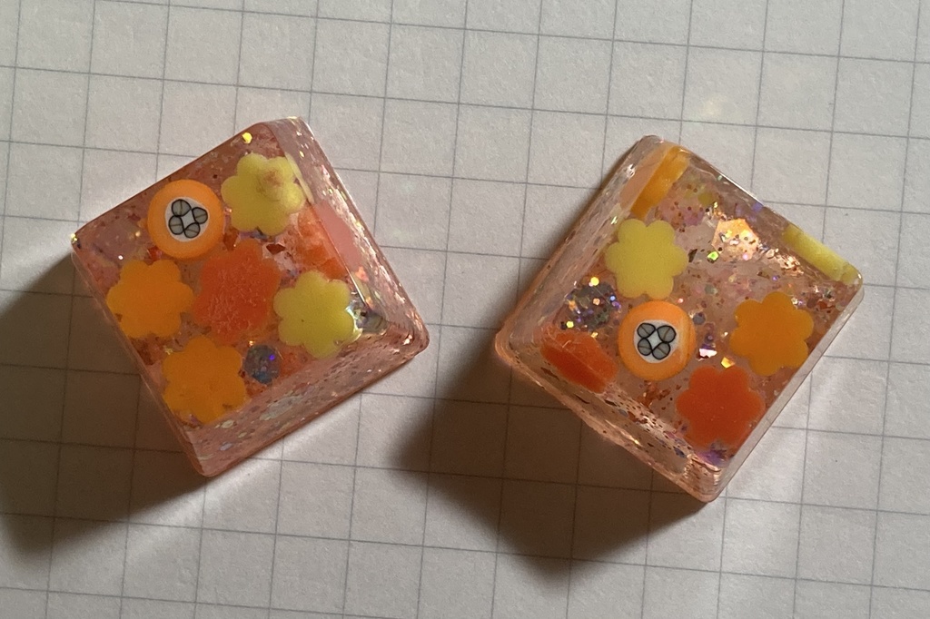 秋のオレンジキーキャップ　Autumn Orange Keycaps