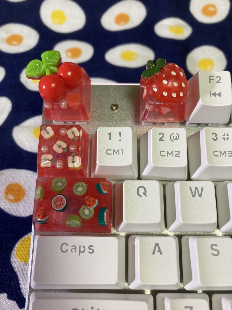 フルーツゼリーのキーキャップ　Jelly Fruits Keycaps