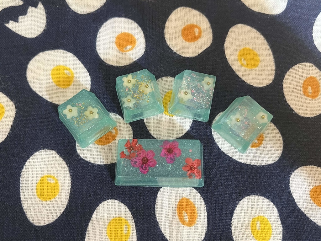 夏のキーキャップ　Summer Green Keycaps