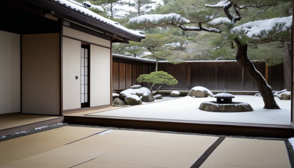 冬の静止背景素材集 Vol.1~雪景庭園~