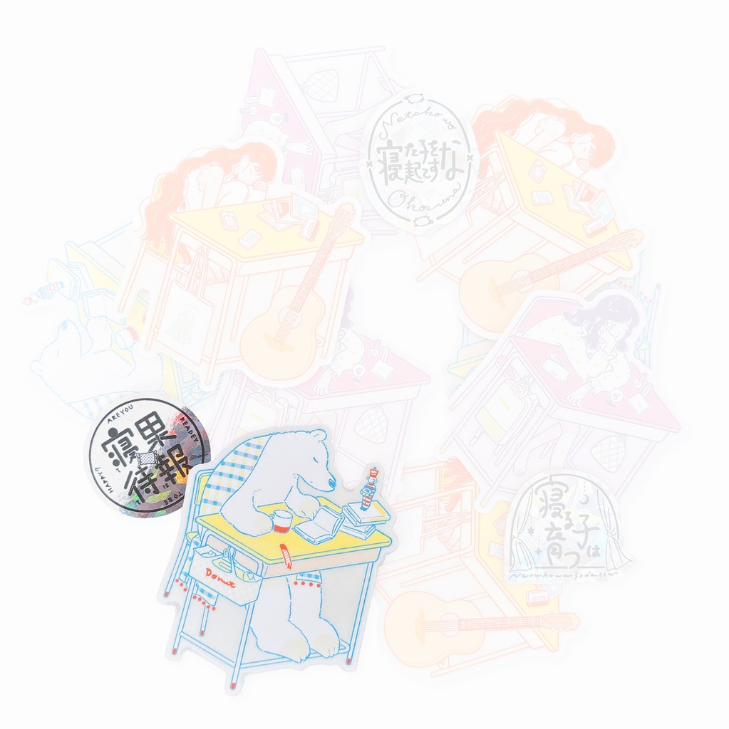 〈どんな夢をみていたかな〉ステッカー2枚セット