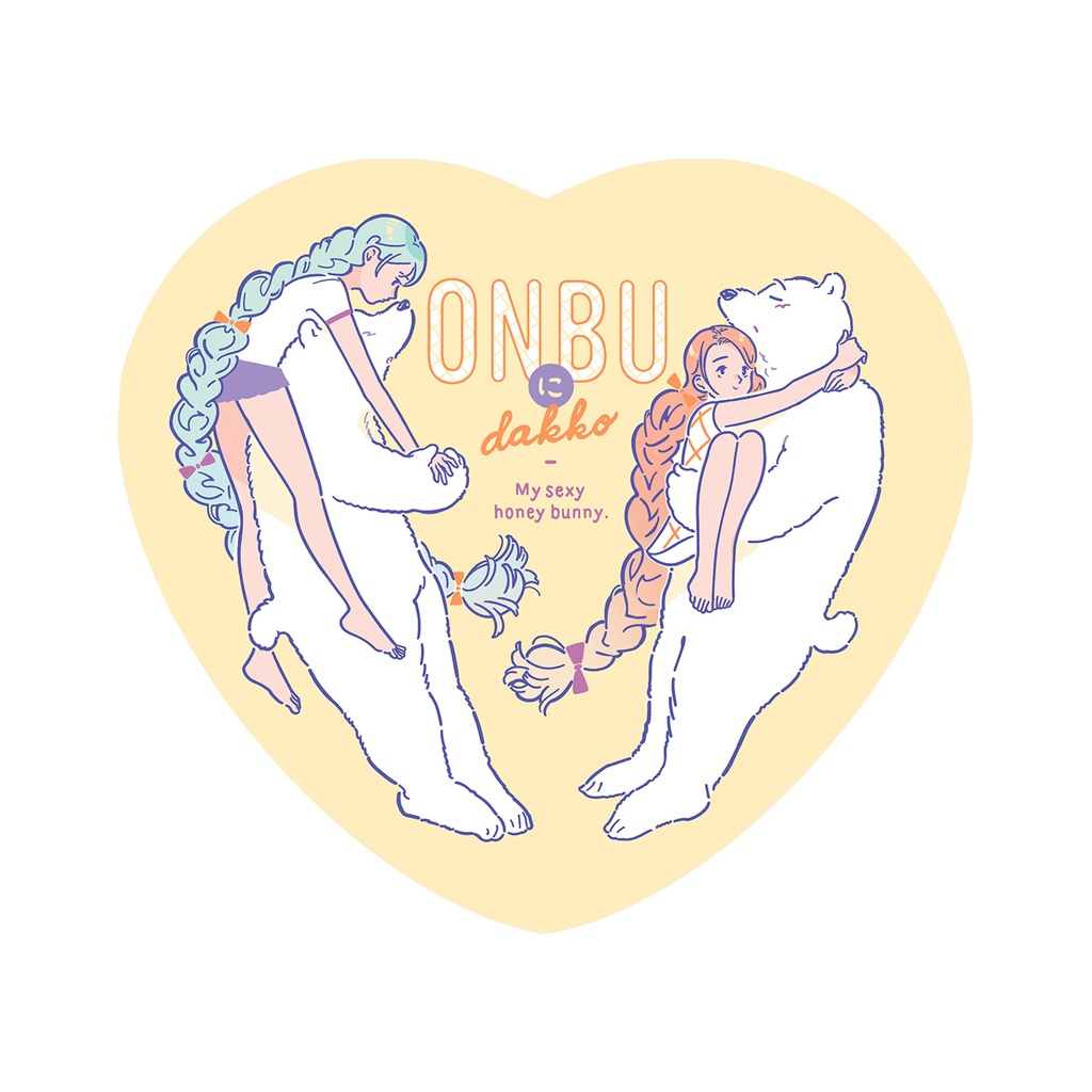 〈おんぶにだっこ〉ハート缶バッチ