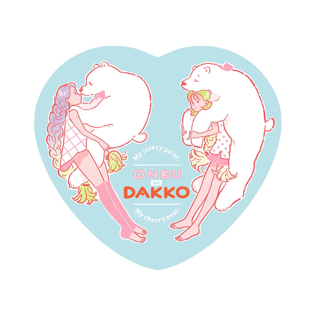 〈おんぶにだっこ〉ハート缶バッチ