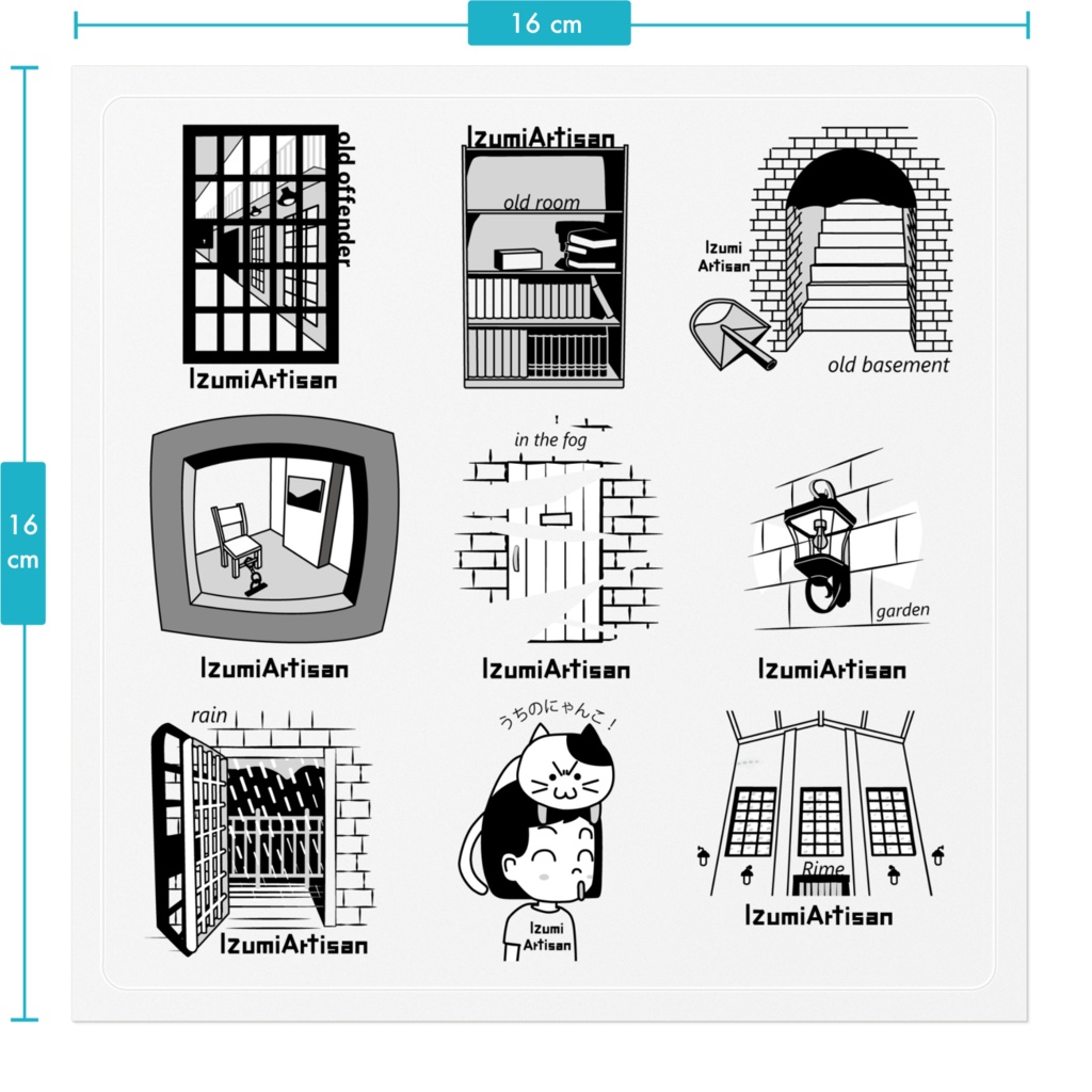 IzumiArtisan【公式】脱出ステッカー 透明 クリア