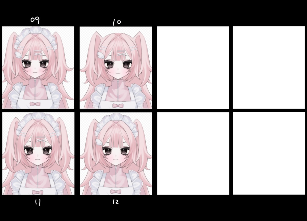 【汎用】胸上ピンクジャージメイドちゃん