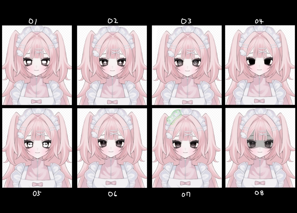 【汎用】胸上ピンクジャージメイドちゃん