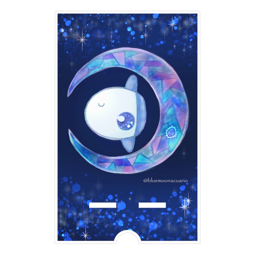 月夜のマンボウアクリルスマホスタンド(月待アクアリオ)