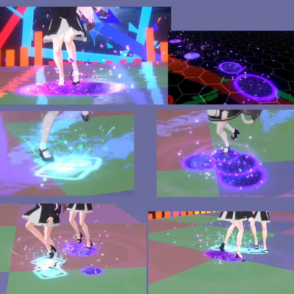 ダンシング・パーティクル/Footprint particles/Dancing particles Ver 1.00 VRChat適用 VRChat利用