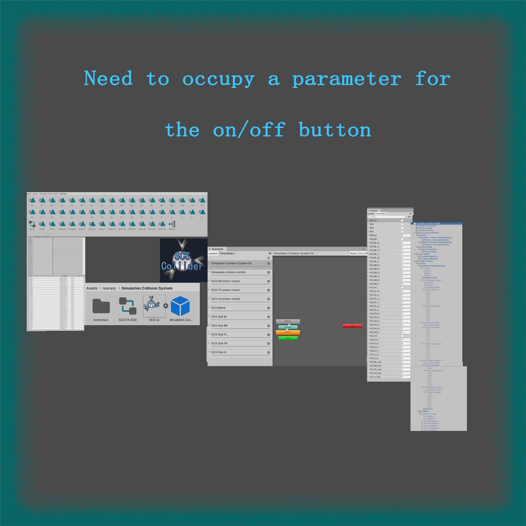 VRChat 胸部物理スケルトンコリジョンシステム/Simulation Collision System /VRChat適用 VRChat利用 /Physical Bone and VRC Contact Ver.1.19