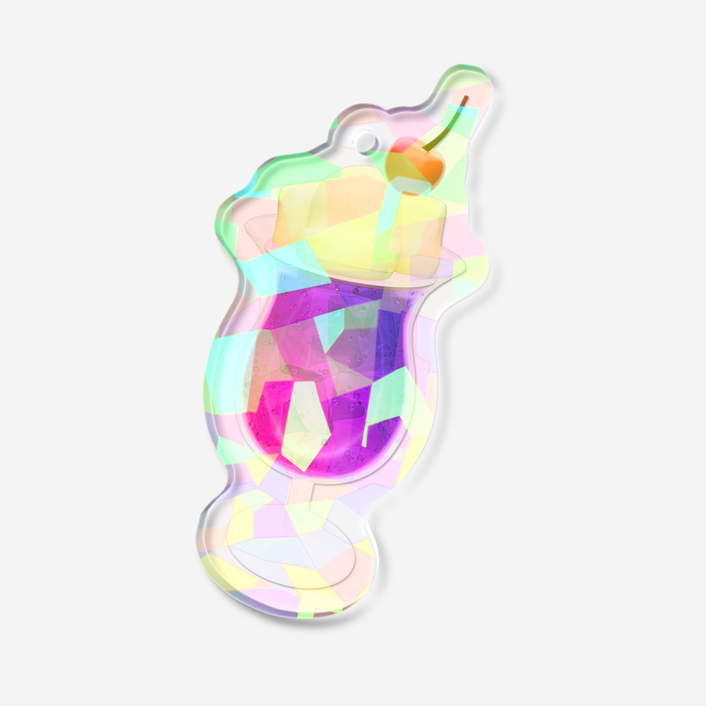 【ホロアクキー】グラデソーダ 紫×ピンク