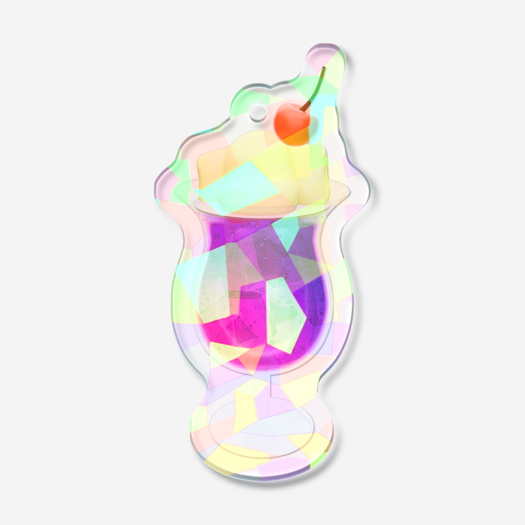 【ホロアクキー】グラデソーダ 紫×ピンク