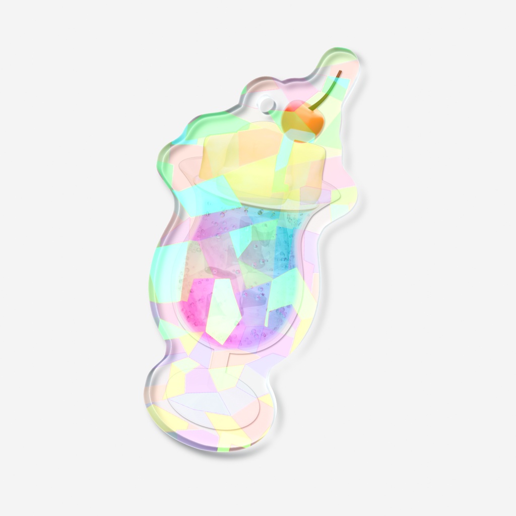 【ホロアクキー】グラデソーダ 水色×ピンク