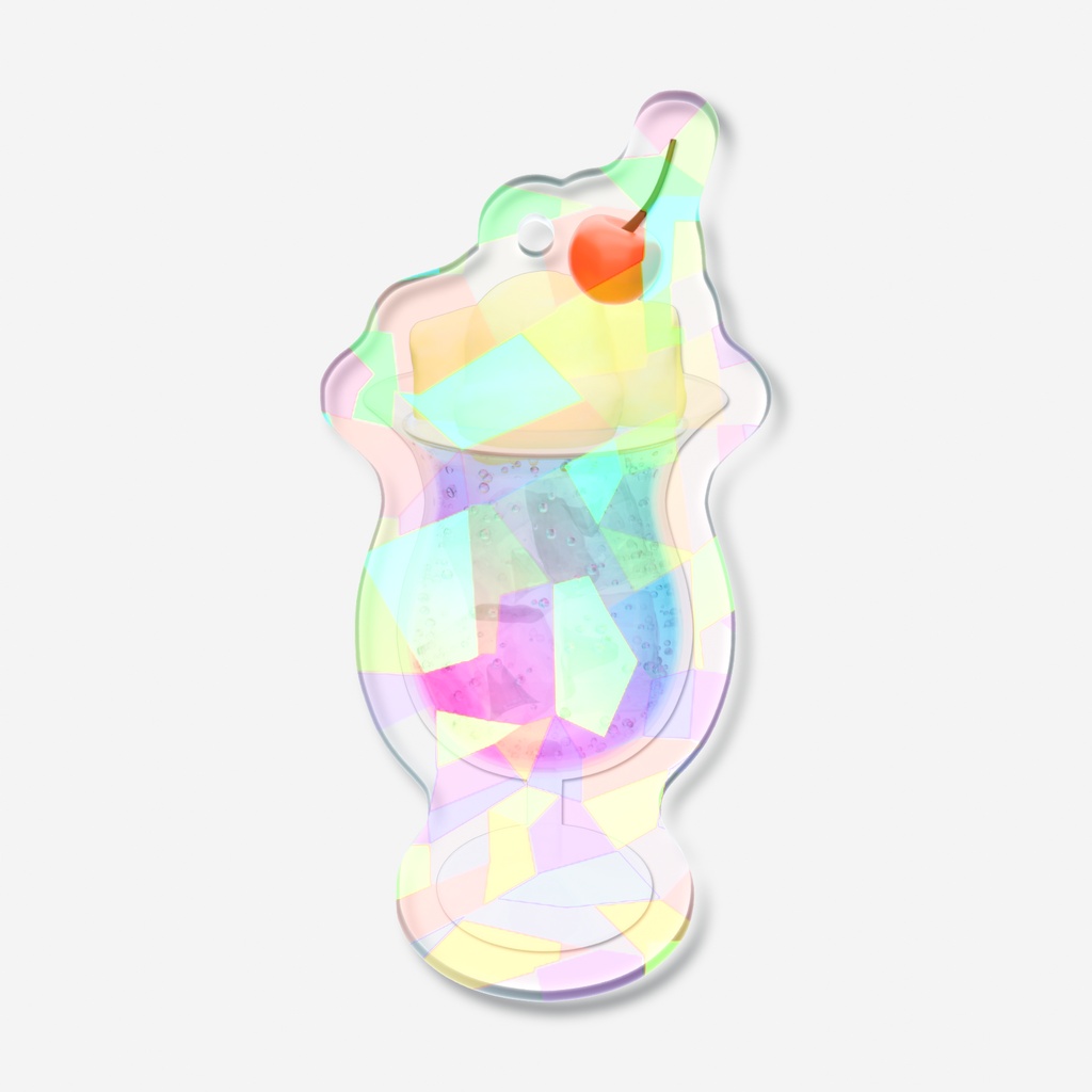 【ホロアクキー】グラデソーダ 水色×ピンク