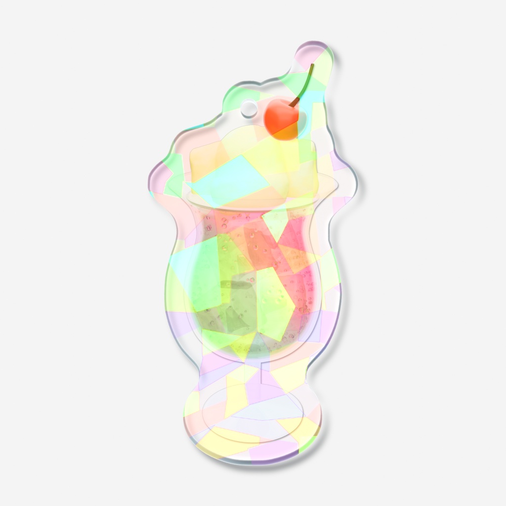 【ホロアクキー】グラデソーダ ピンク×みどり