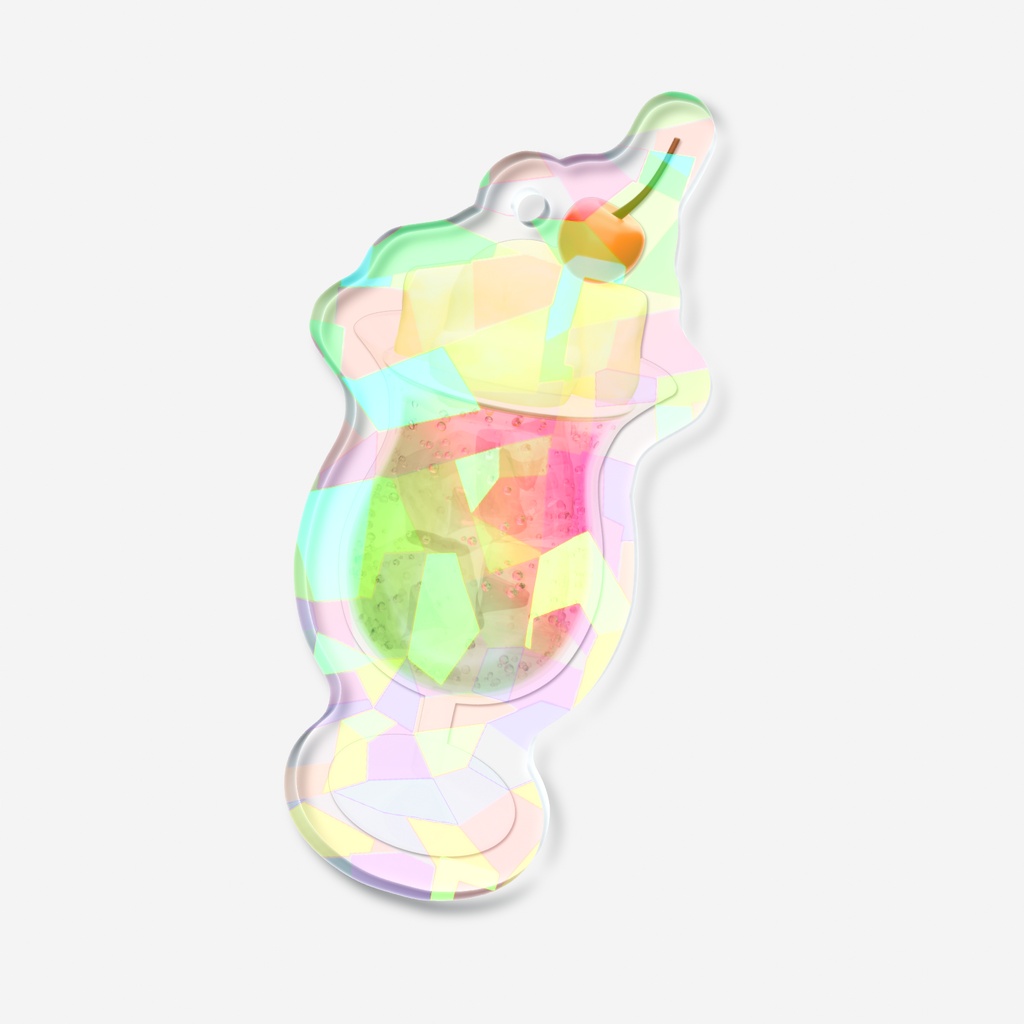 【ホロアクキー】グラデソーダ ピンク×みどり