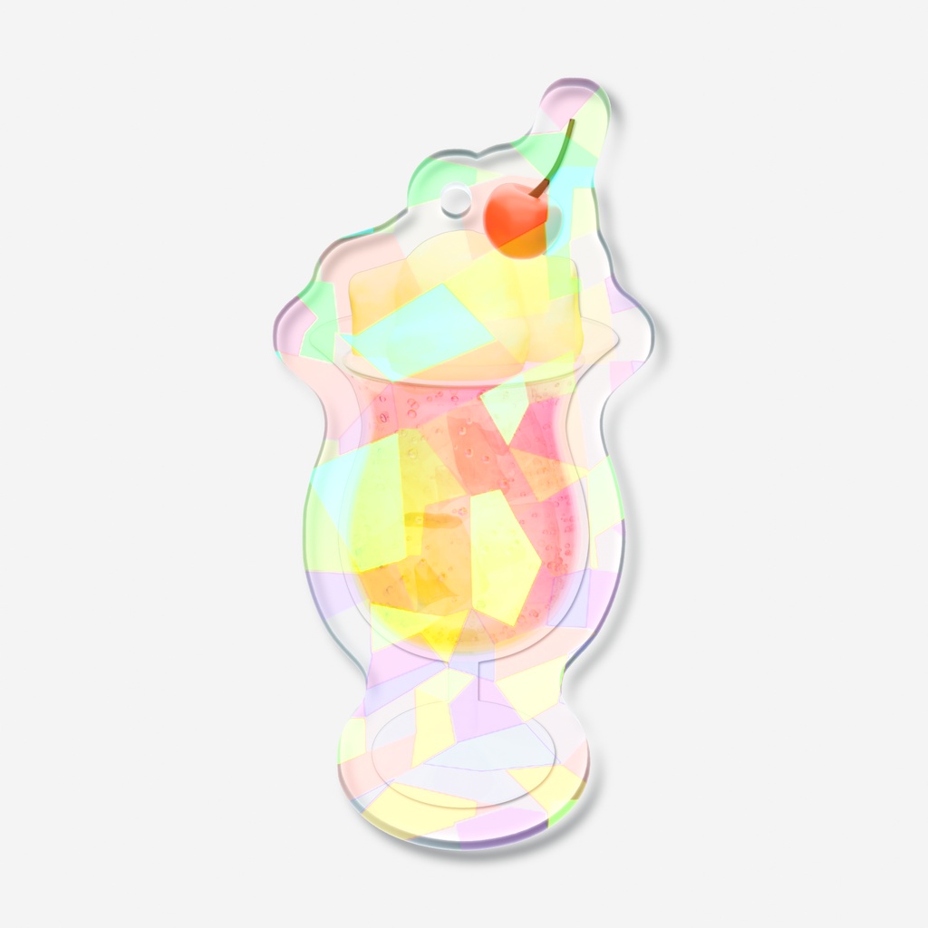 【ホロアクキー】グラデソーダ ピンク×黄