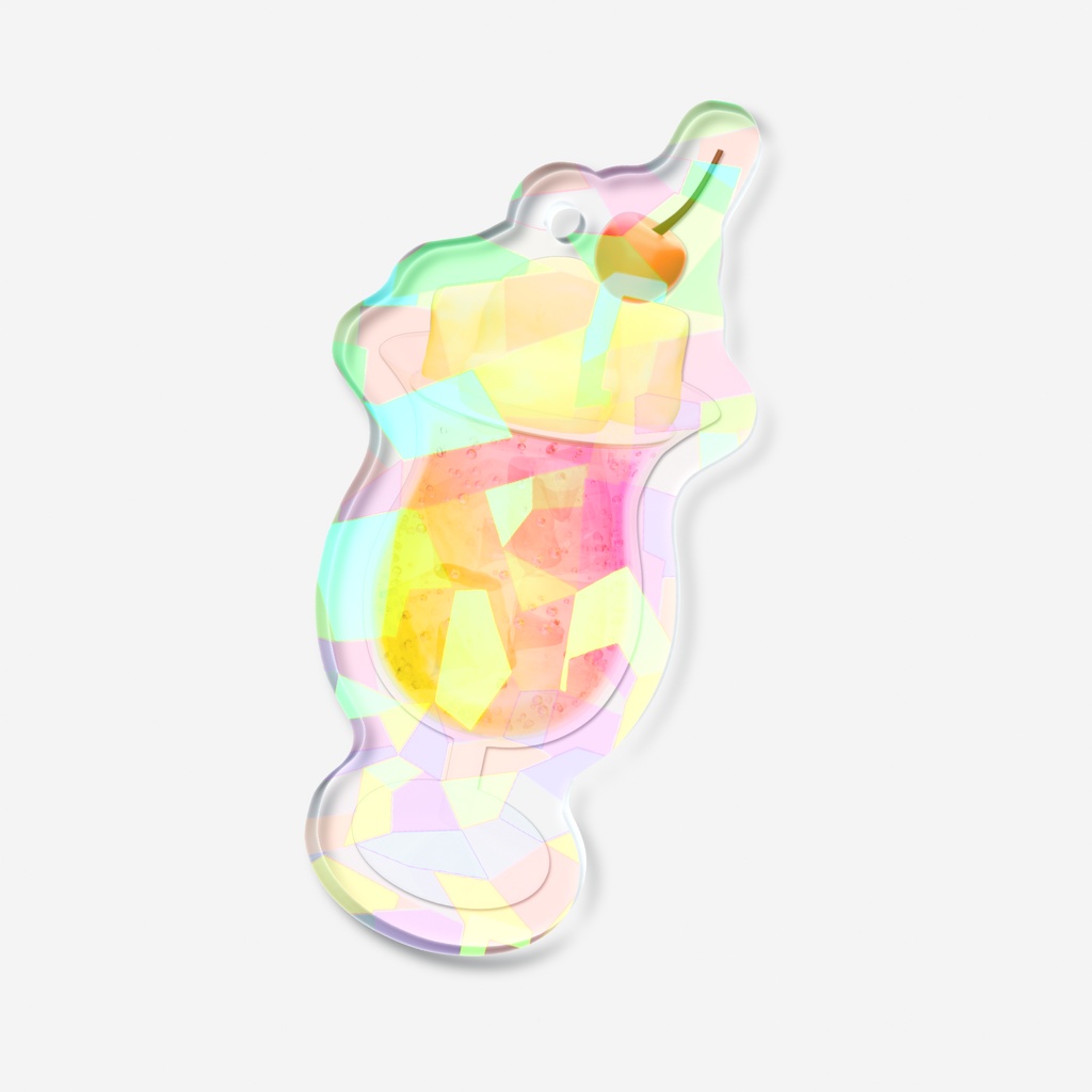 【ホロアクキー】グラデソーダ ピンク×黄