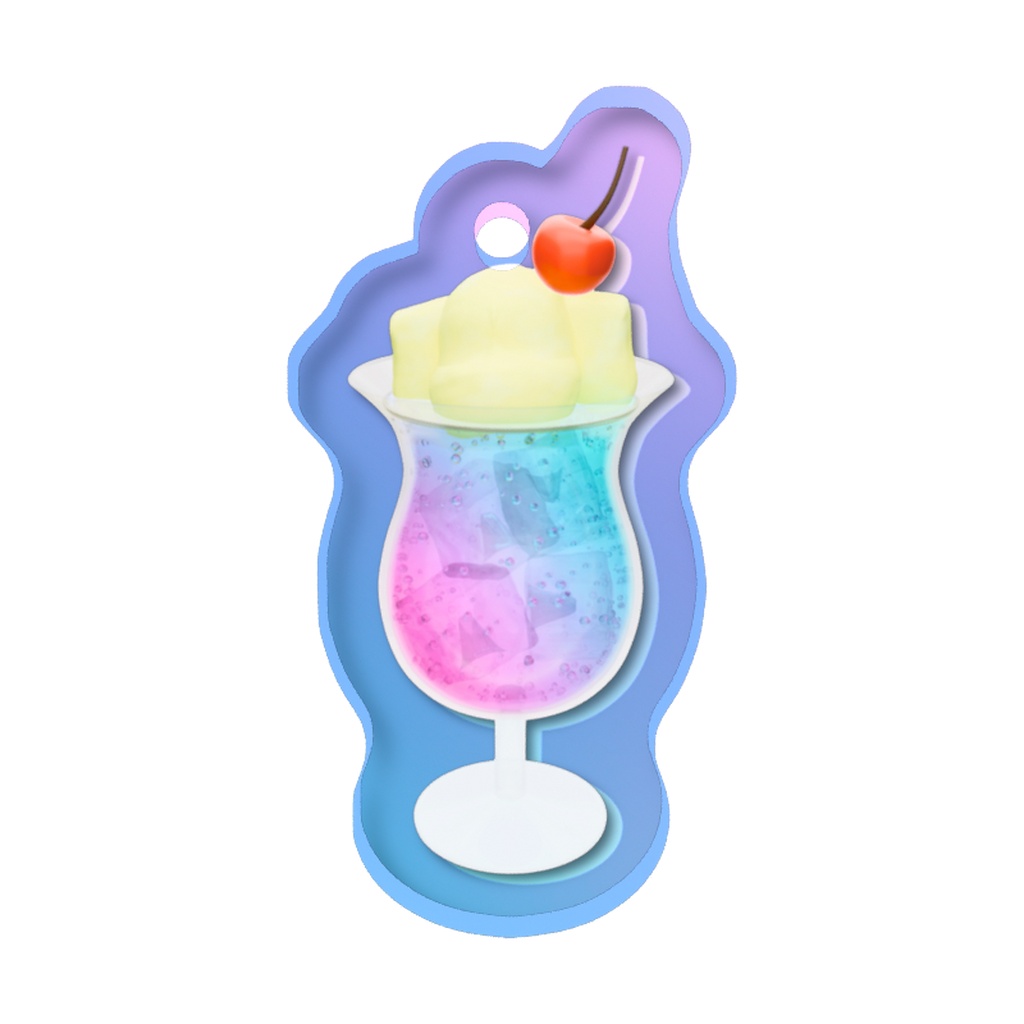 【アンブレラマーカー】グラデソーダ 水色×ピンク