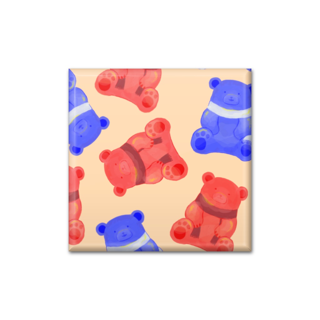 あんみつクマキャンディー缶バッジ