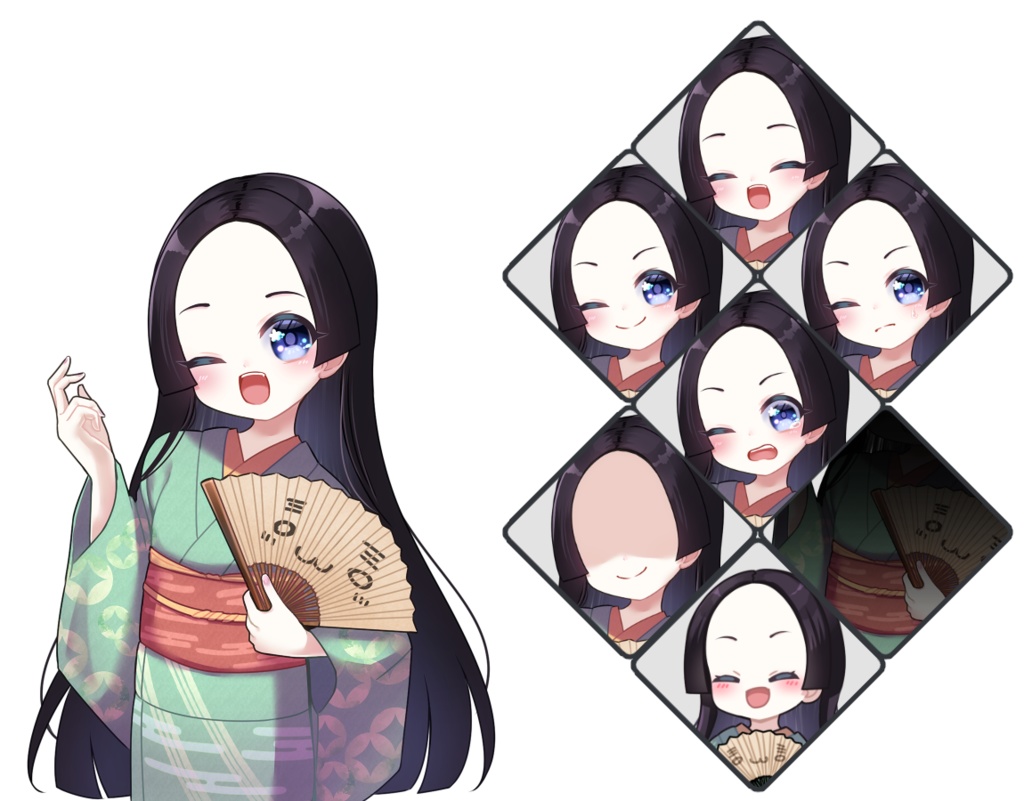 【無料/応援版】TRPGにオススメ!着物のお嬢さん(立ち絵)