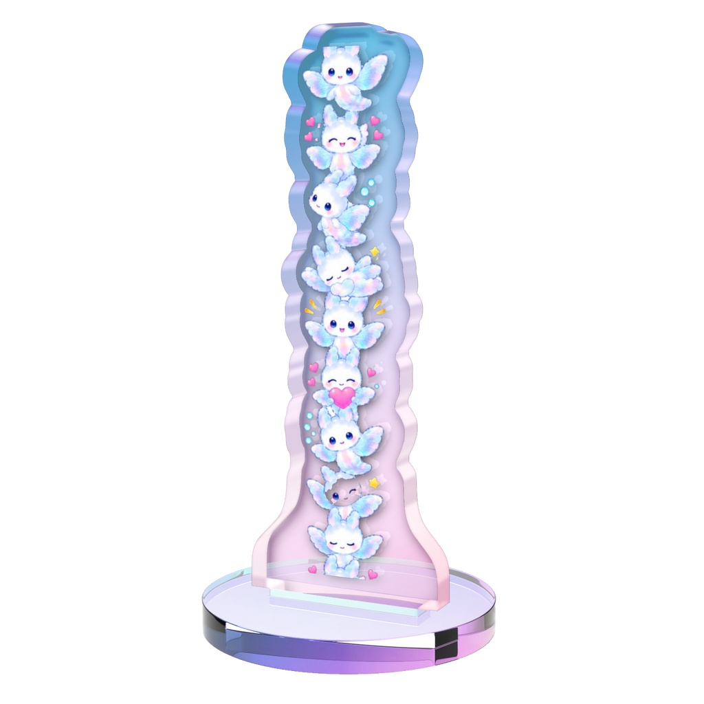 ふわふわクリオネのきらめき♡オーロラアクリルスタンド