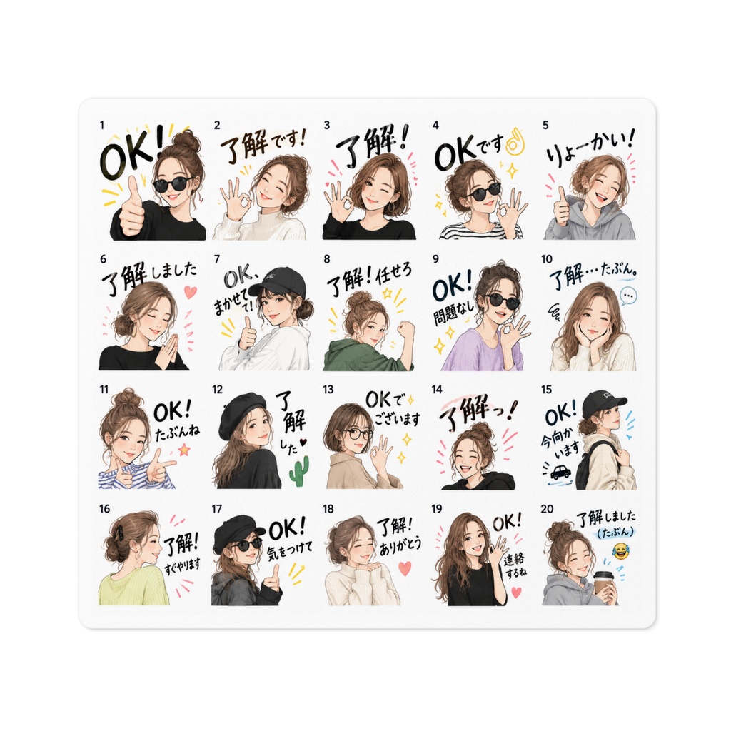 COOL LADY｜大人女子のOK＆了解ステッカー✨