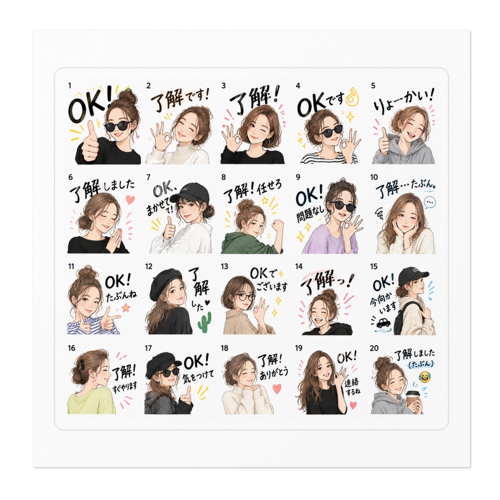COOL LADY|大人女子のOK&了解ステッカー✨