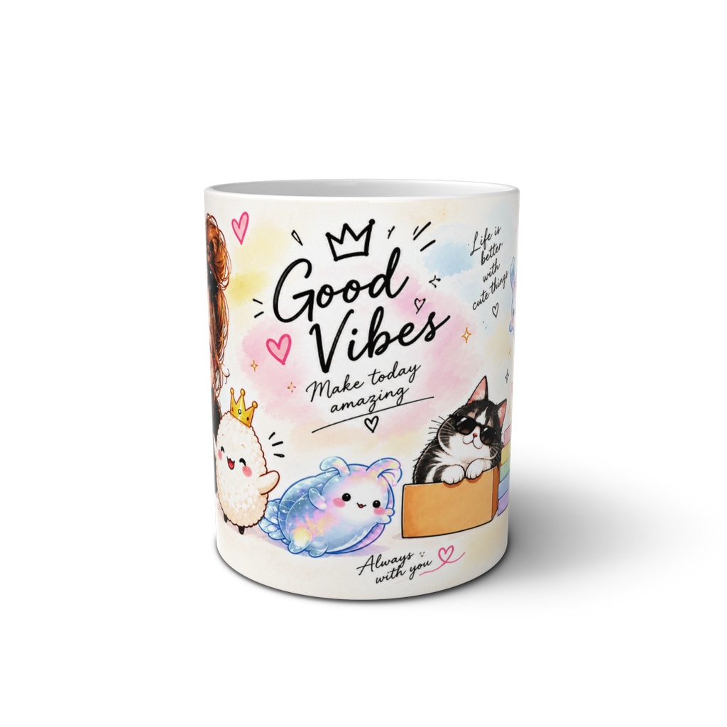 Good Vibes Only ♡ ゆるかわFriendsのHappy Pastel Mug