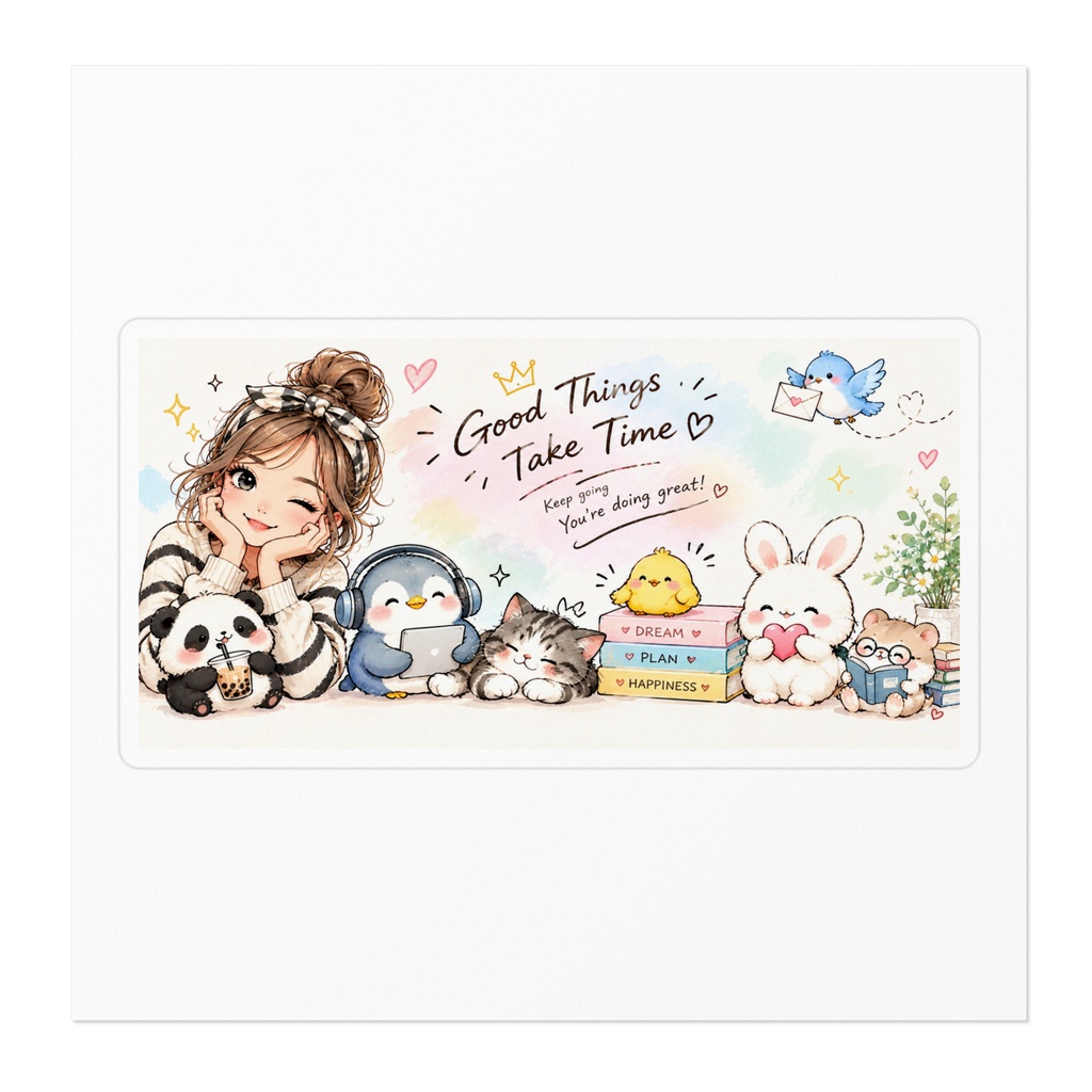 ふんわりPastel♡Happy Animals Sticker