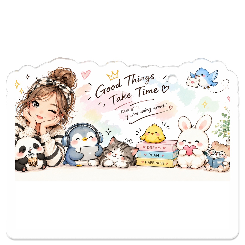 Good Vibes♡ しあわせいっぱい！Kawaii Friends キーホルダー ✨