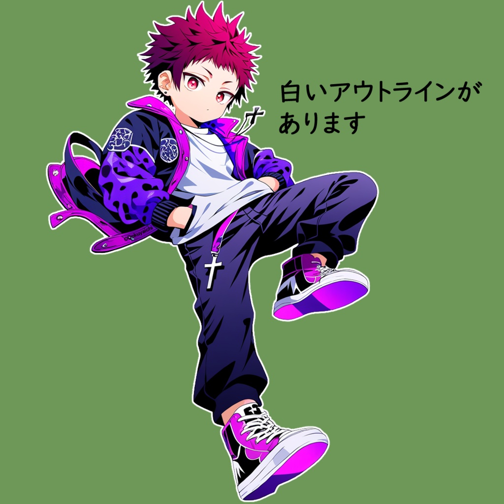 【アクリルキーホルダー】紫:晶【オリジナル】