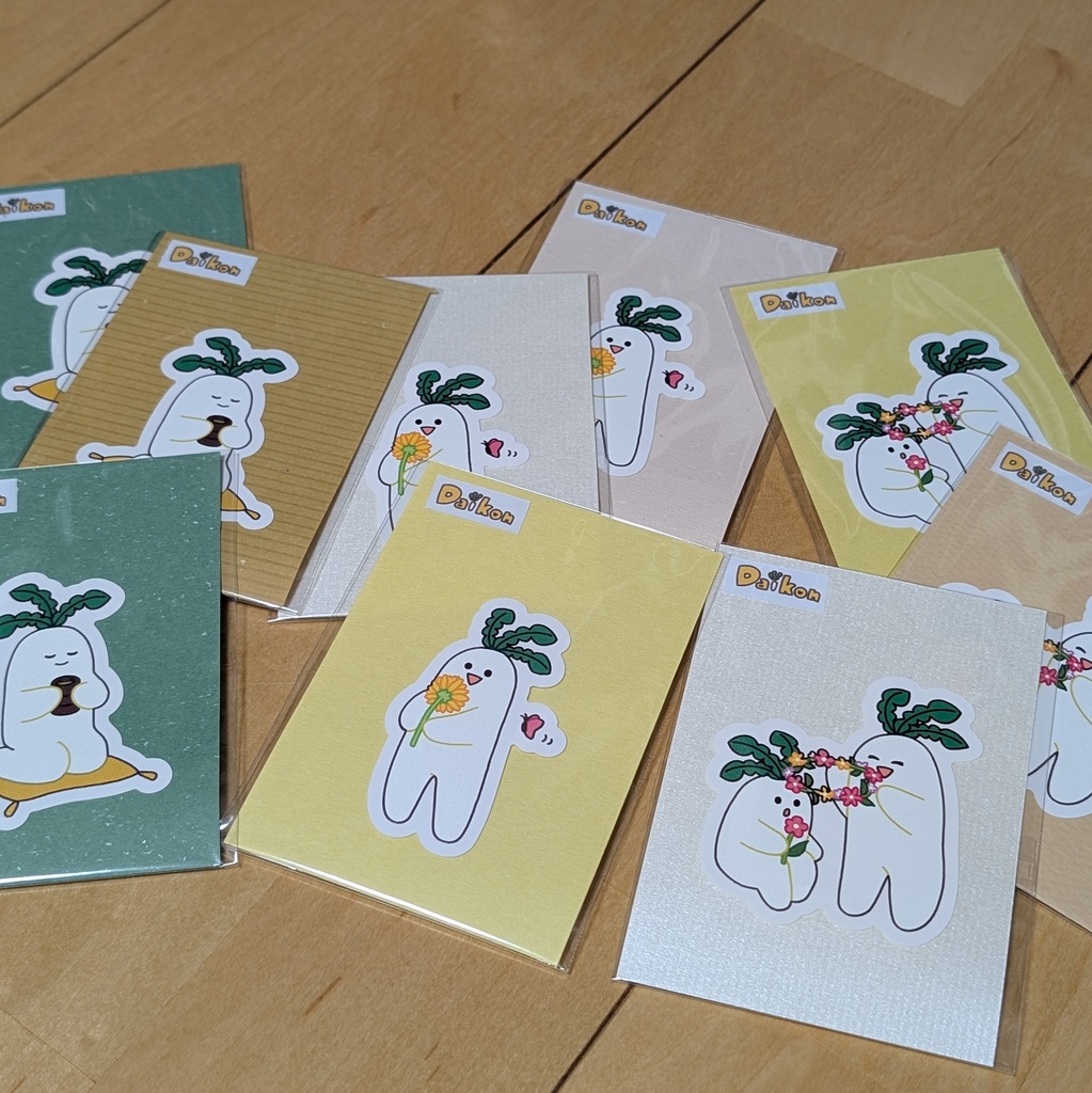 大根ステッカー(全3種)