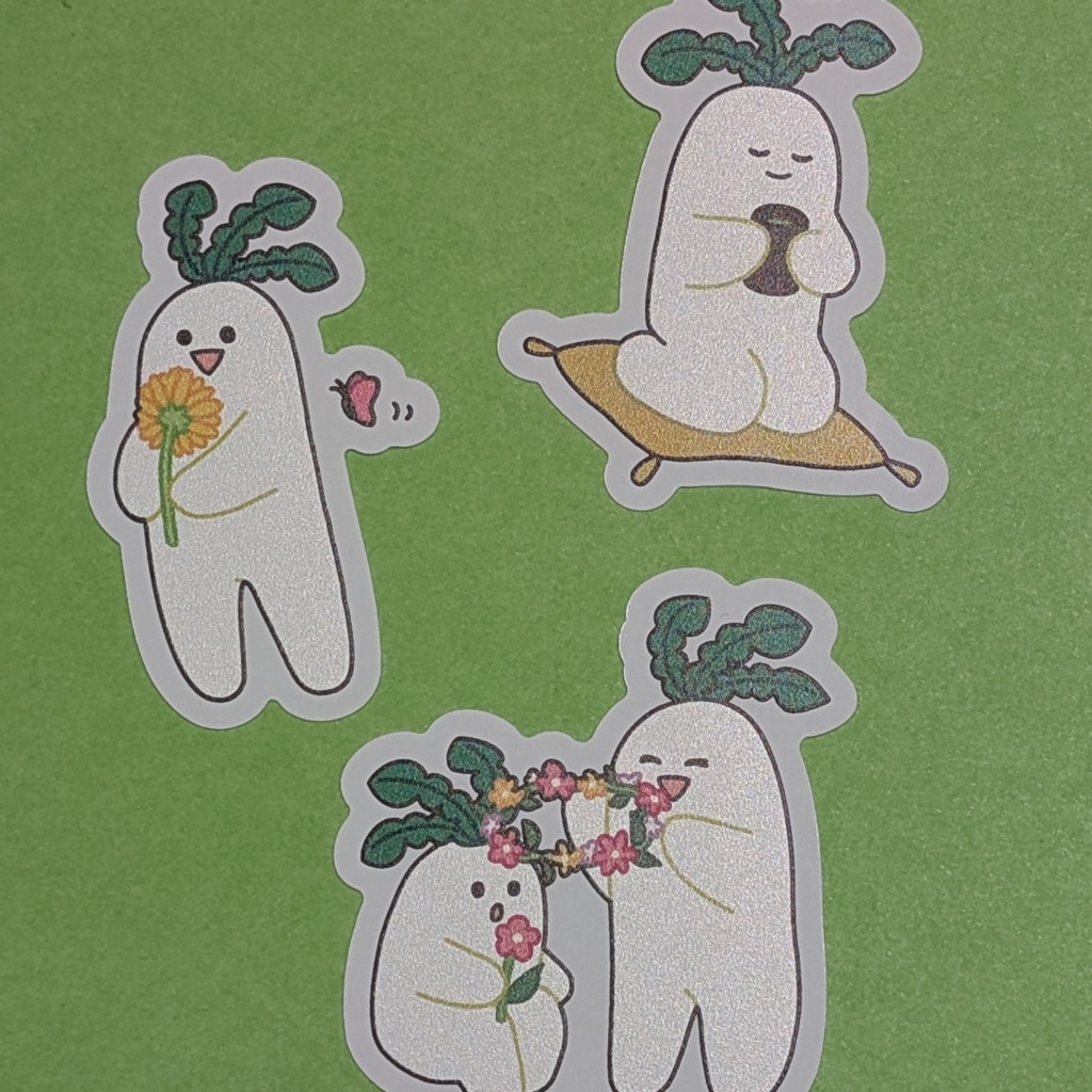 大根ステッカー（全3種）