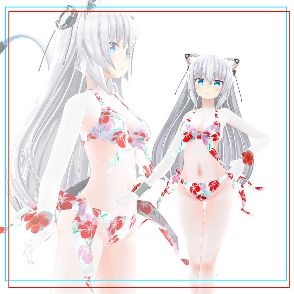 ますきゃっと用水着 南国ハイビスカス (ぷらす対応)