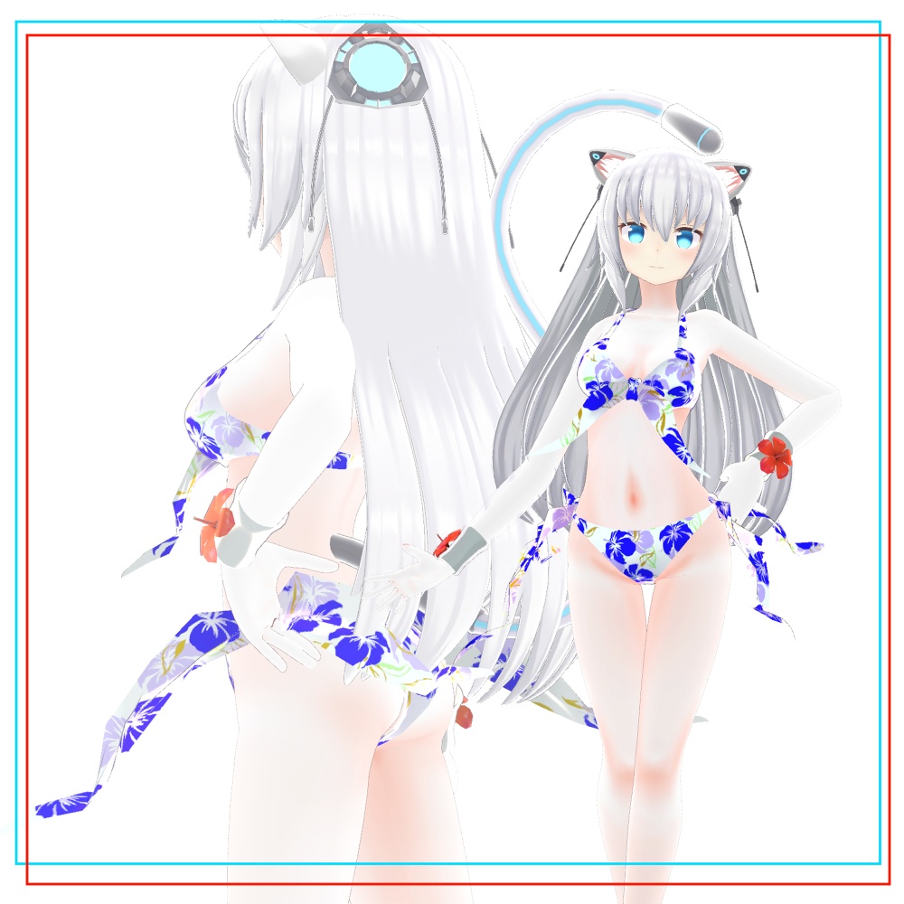 ますきゃっと用水着 南国ハイビスカス (ぷらす対応)