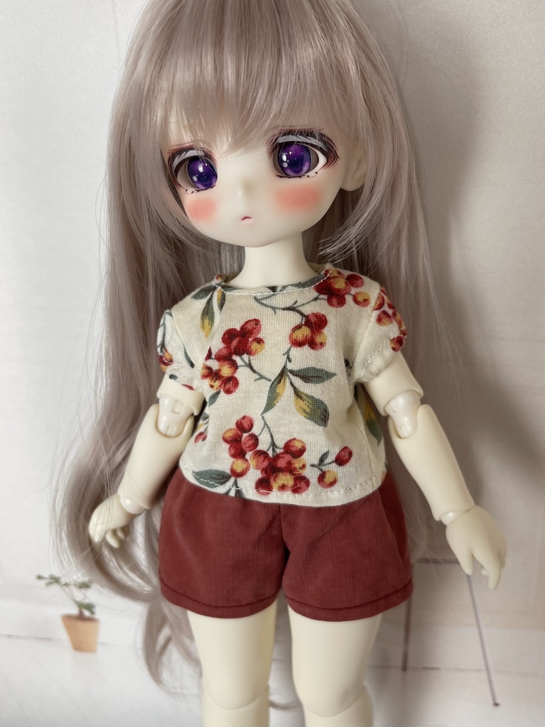 1/6ドール　パフスリーブTシャツ