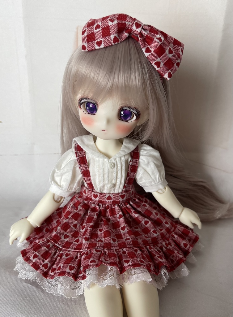 TinyFox 赤いスカートとカチューシャセット