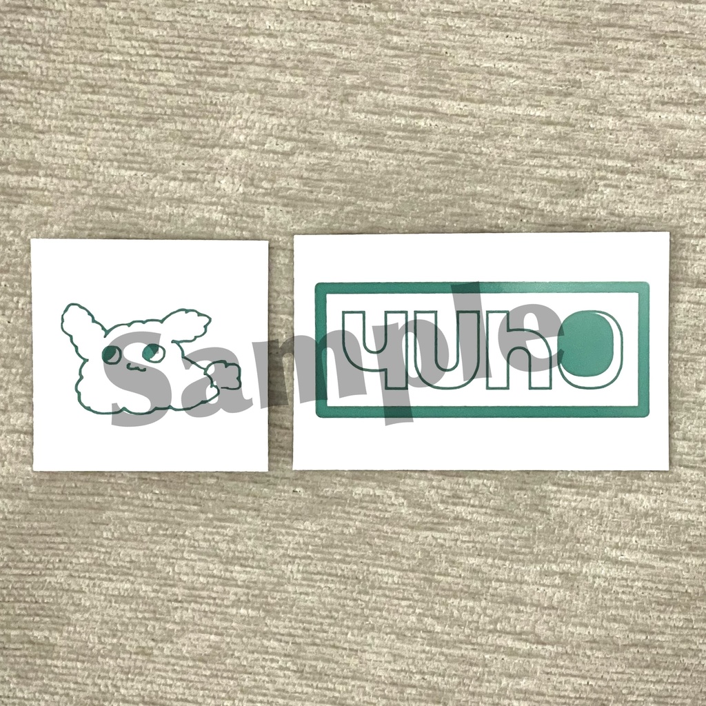 ステッカーセット(yuhoロゴ＆モコモコうさぎ)