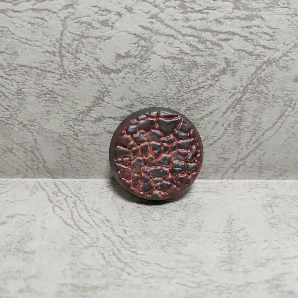 【3D出力品】ミニチュアベース用テクスチャローラー ひび割れた大地・小