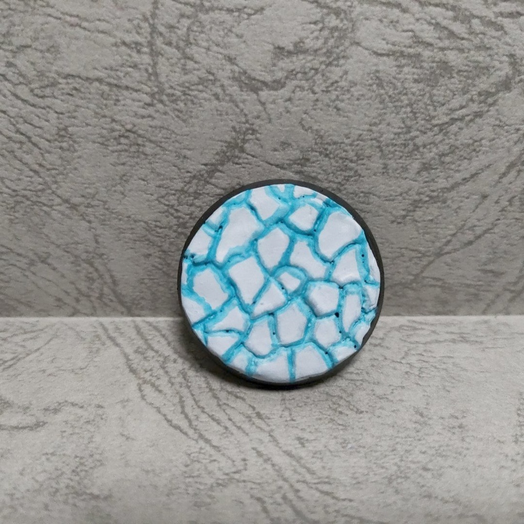 【3D出力品】ミニチュアベース用テクスチャローラー ひび割れた大地・大