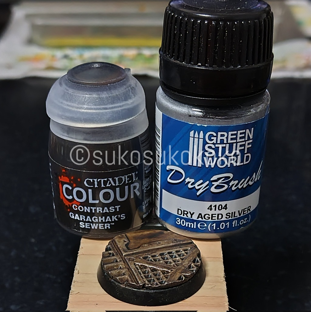 【3D出力品】ミニチュアベース用テクスチャローラー サイバーパンク