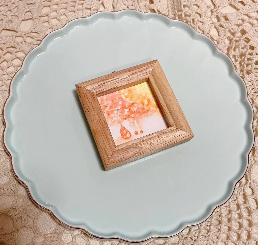 透明水彩ミニ原画（昇るカケラ）