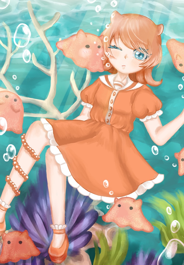 ポストカード(メンダコ擬人化）