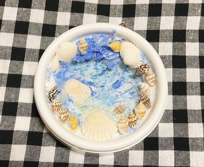 海のフォトフレームテクスチャーアート